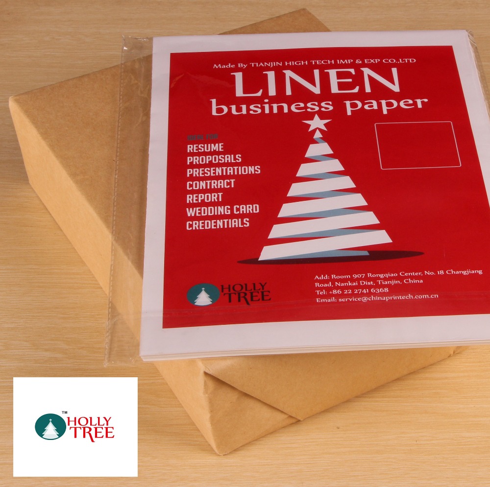 100 sheets 100% cotton business paper, 210*297mm, white, 80gsm