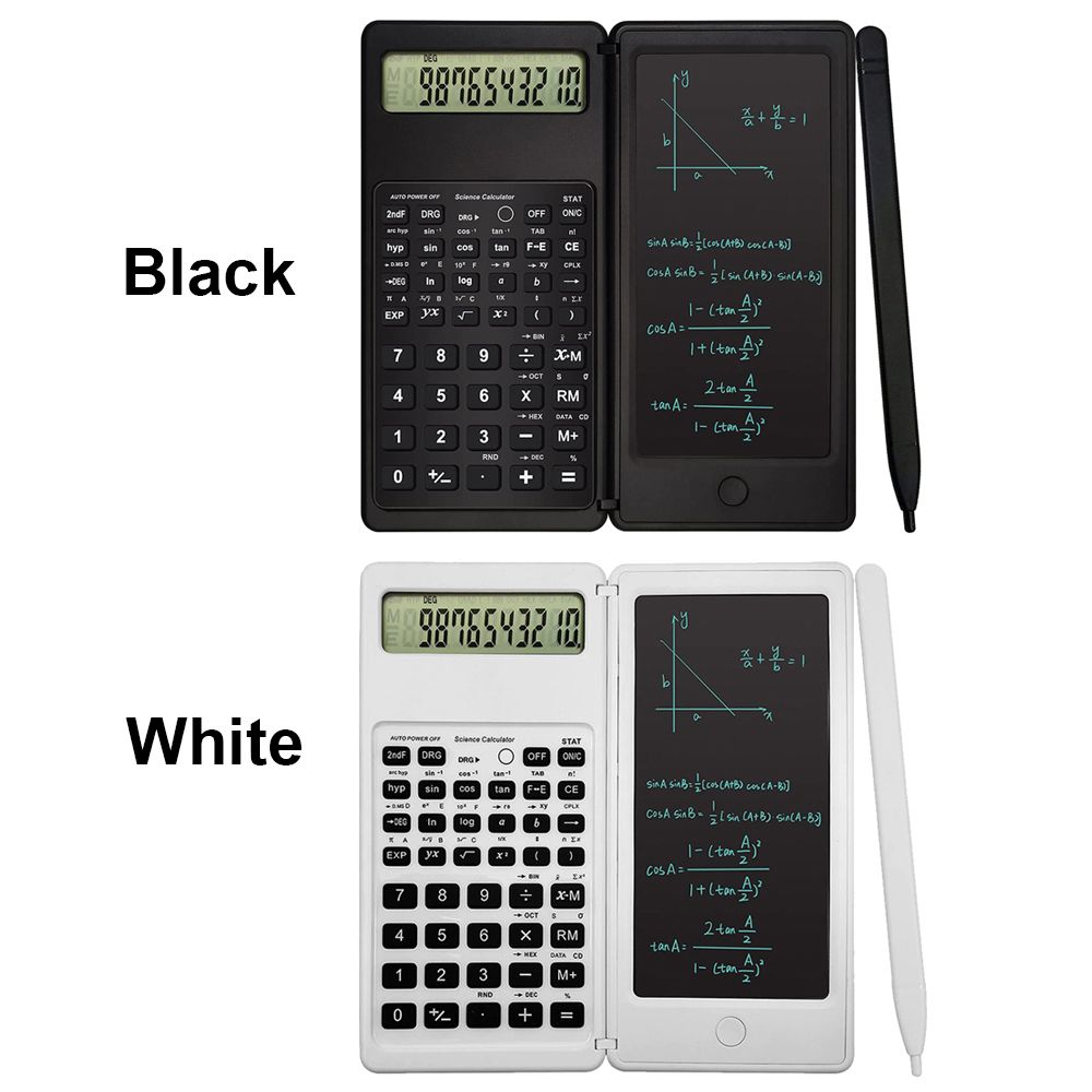 Foldable Scientific Calculator 10-Digit Digital Large Display with an Erasable Writing Tablet Digital Drawing Pad Math Calculato