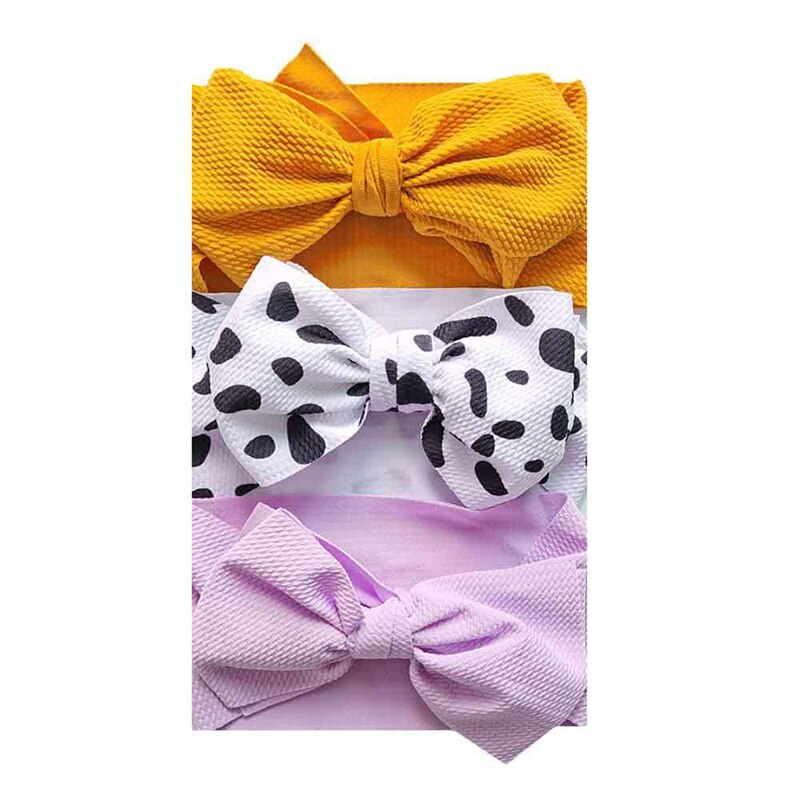 3 Pcs/Set Sweet Princess Baby Headband Flower Big Bows Kids Children Turban Hairbands For Girls Baby Girl Hair Accessories: style 11