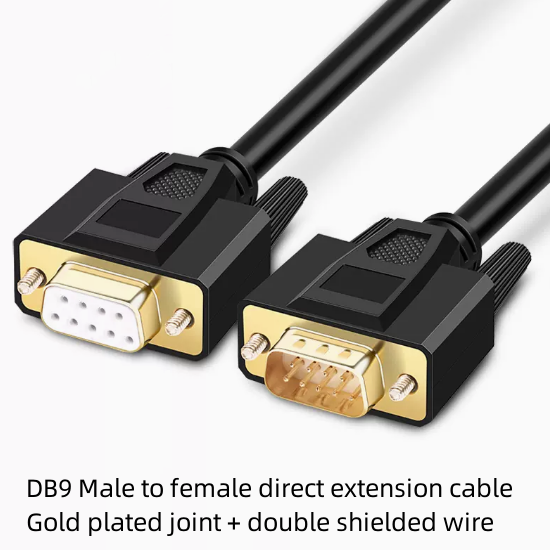 DB9 Serial Cable RS232 COM Data Cable DB9 Female to Female Male Direct Connection And Cross Cable: Orange / 1.8m