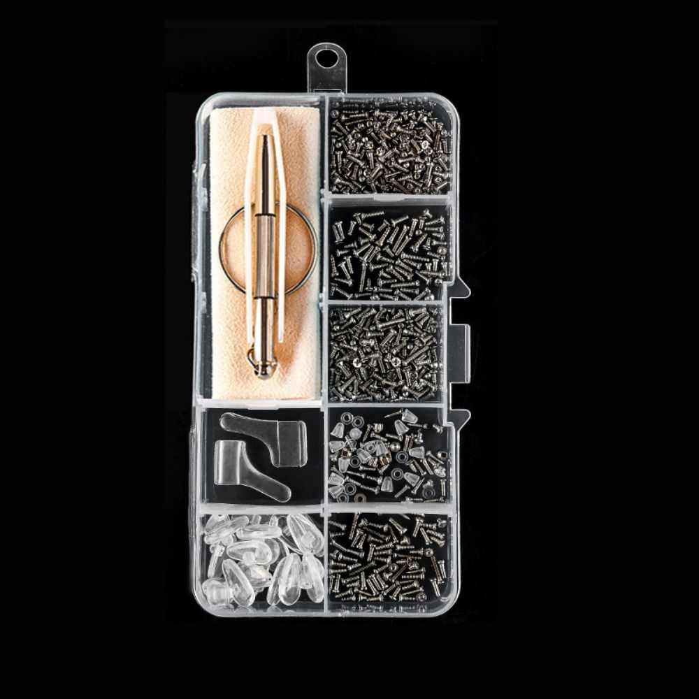 Silicone Eyeglass Repair Kit Replaceable Antiskid Precision Screw Sets Easy To Use Sturdy Glasses Repair Tools Make Repair Easy: Pink