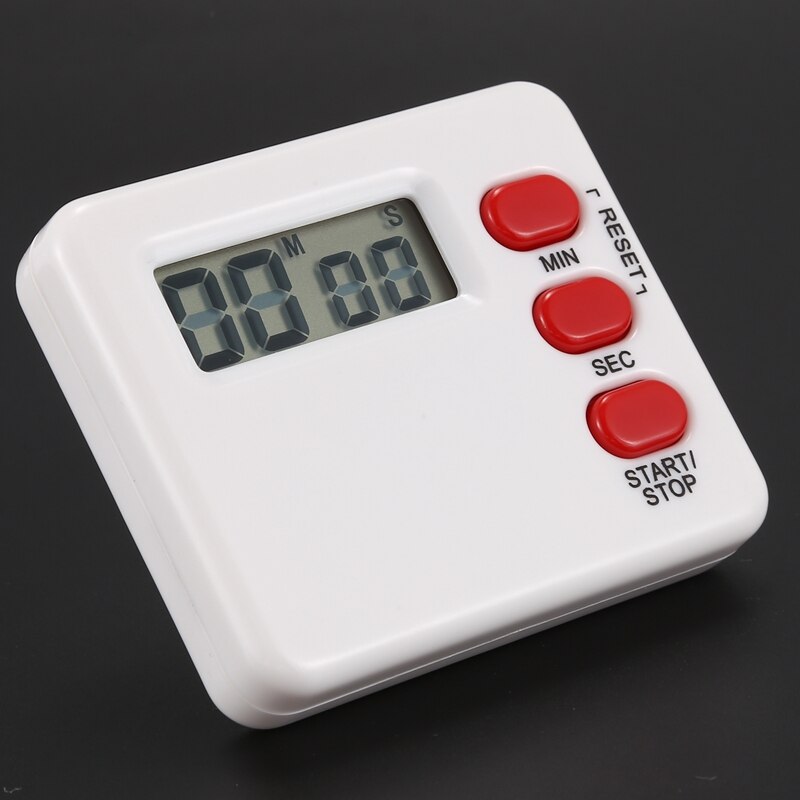 Clock Kitchen Cooking Timer Minute Digital LCD Countdown Electronic Calculator White