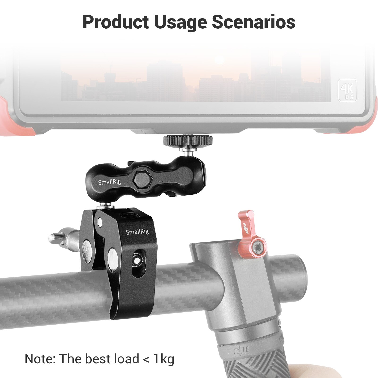 Braçadeira em forma de caranguejo multi-funcional smallrig com braço mágico ballhead 2164