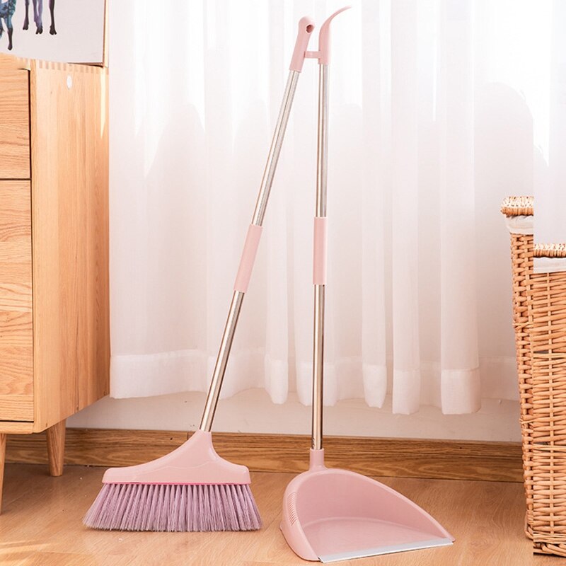 Household Cleaning Tools Broom Dustpan Set Foldable Plastic PP Broom Combination Soft Fur Clean Dust-Free Broom
