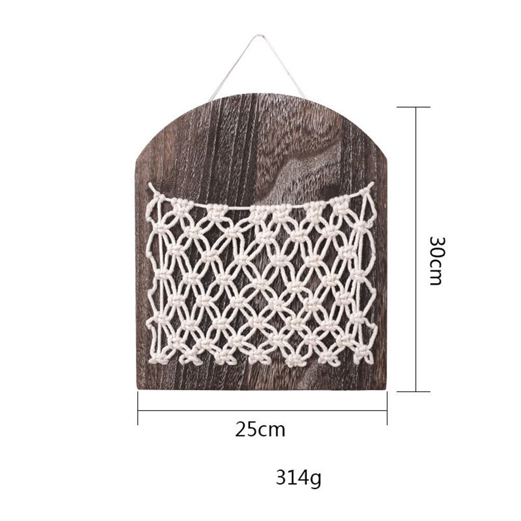 Wood Wall Mounted Holder Rustic Magazine Rack Storage Organizer Hanging File Holder Office Folder Mail Organizer Wall Decoration