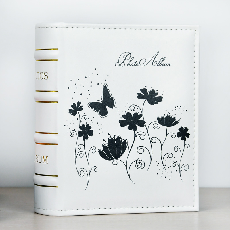 Album Insert-Type Family Album 5-Inch Leather Surface Photo Album 200 Children Baby Growth Album: Blue