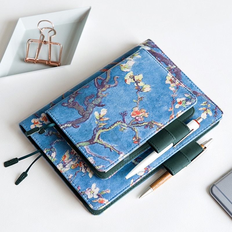 Cubierta Retro de Van Gogh para Hobonichis, cuaderno de diario A5 A6 estándar, suministros de papelería, Bloc de notas de Plan Escolar Kawaii