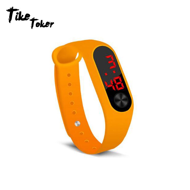 Sport Mannen Vrouwen Digitale Armband Horloges Man Dames Fitness LED Polsband Horloge Jongens Meisjes Casual Elektronische Klok Relogio Saati: orange