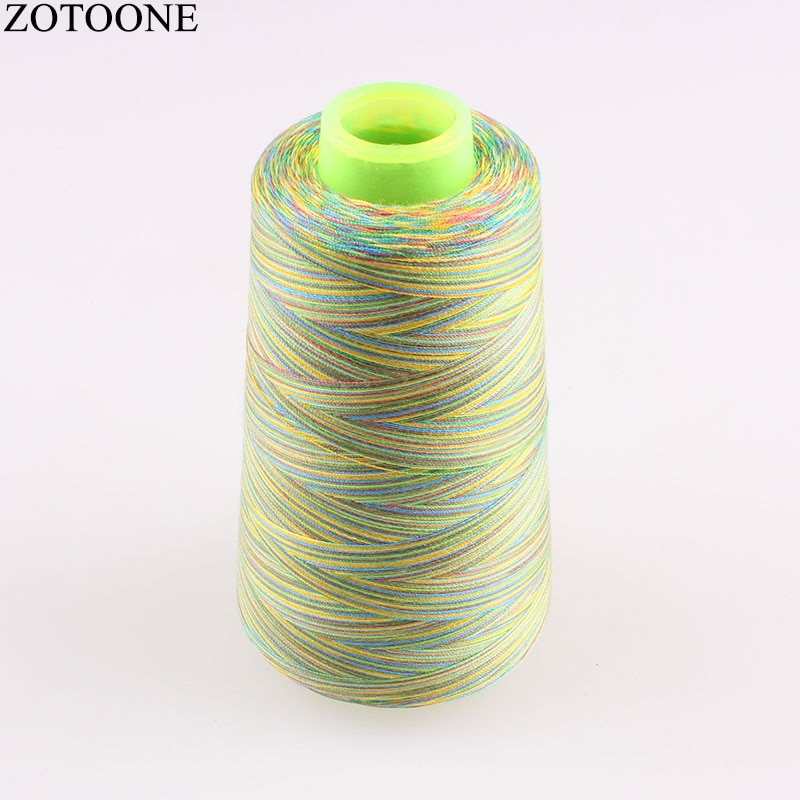 Zotoone 3000y 40s/2 spole 100%  polyester sytråd farverige broderilinjer tråde jeans til syning af lår maskegarn c: Mørkegrå