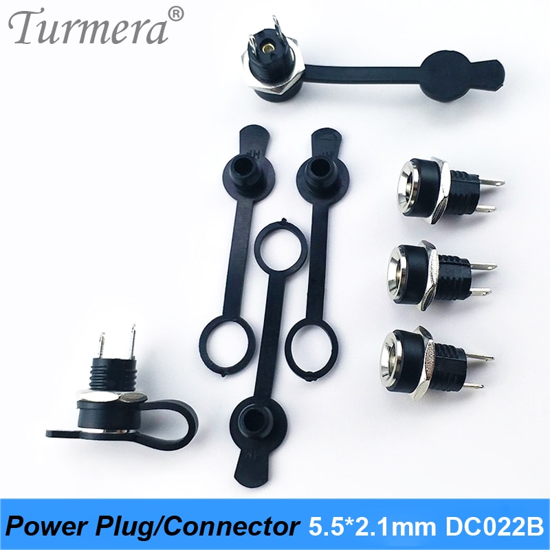 DC Power plug connector for diy dc waterproof jack connector DC022B 5.5 X 2.1 mm 5pieces/lot Turmera