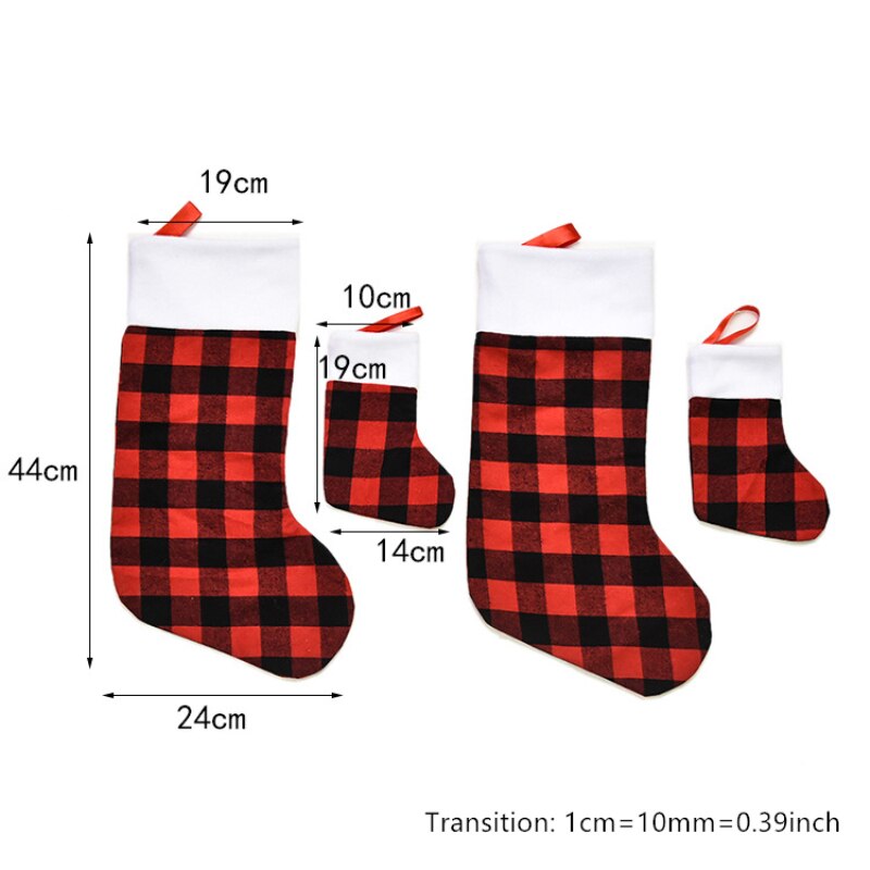 Bas HoldersLarge bas tissu chaussettes noël beau sac pour enfants cheminée arbre décoration de noël