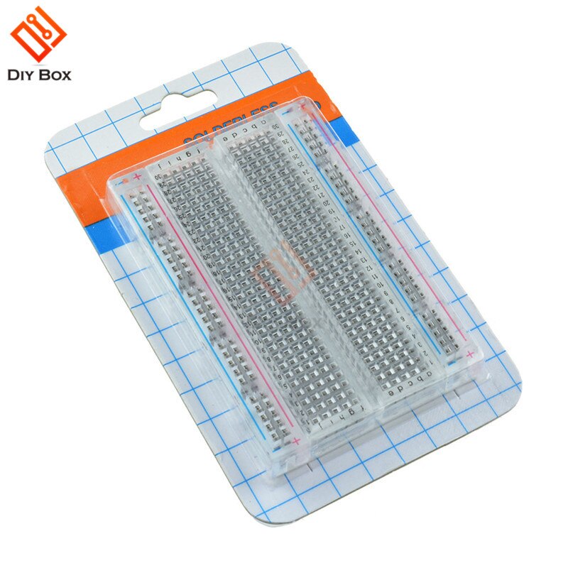 Mini soldeerloze breadboard transparant materiaal 400 punten beschikbaar doe-het-zelf