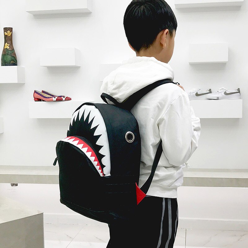 Children Backpack 3D Shark Shaped School Bags Girls Boys Cute Cartoon Animal Bag Kids Baby Schoolbag 2 Sizes