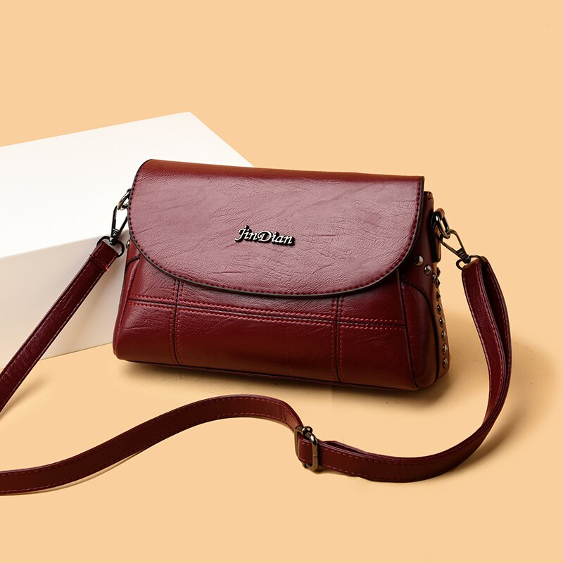 Effen Kleur Pu Lederen Schoudertassen Voor Vrouwen Literaire Minderheid Crossbody Trendy Dames Tas