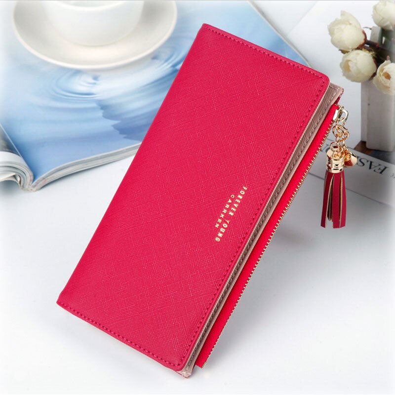 Women Wallet Lady Clutch PU Leather Wallet Long Card Phone Bag Case Purse Lovely Evening Handbag Tassel Vintage: C