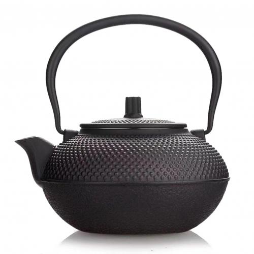 SALES！！ Iron Tea Pot with Stainless Steel Infuser Cast Iron Kettle for Boiling Water: 600ml