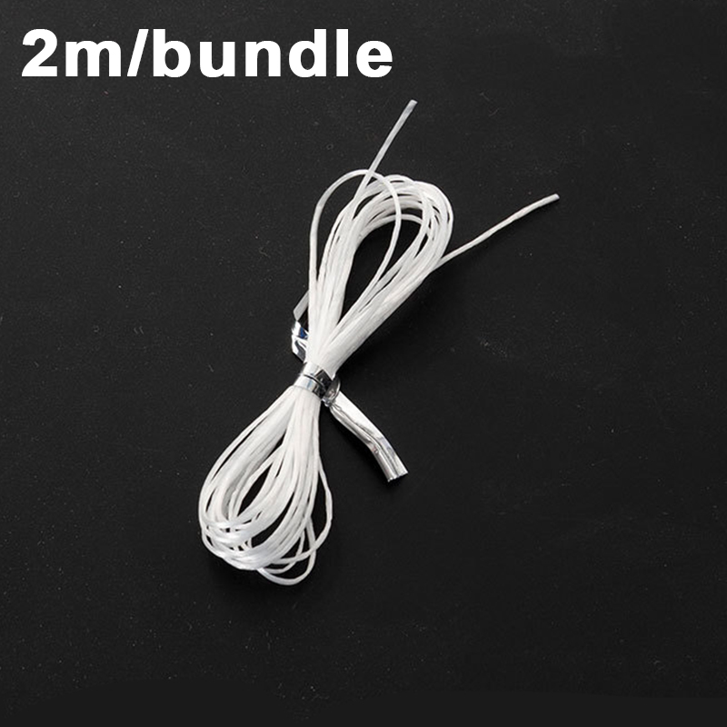 Cordones de cuentas elásticas blancas para fabricación de joyería, hilo de cuentas de látex DIY para pulsera, collar, tobillera, cuerda de línea de goma de alta elasticidad: L