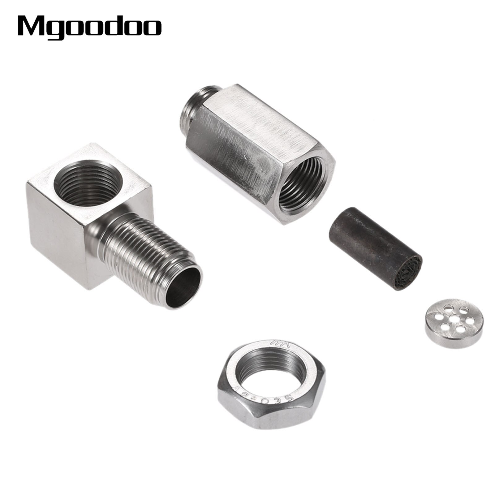 90 Degree O2 Oxygen Sensor Spacer Engine Light CEL Check Bung Mini Catalytic Converter CEL Eliminator Car Accessories