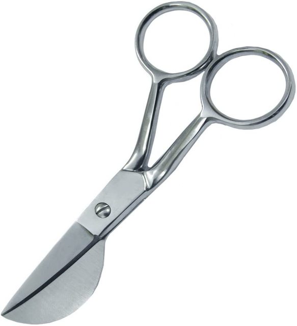 Stevige Tapijt Trimmer Schaar Scherpe Eendenbek Applique Schaar Rvs Naaien Borduren Schaar Blikscharen G2AB: silver