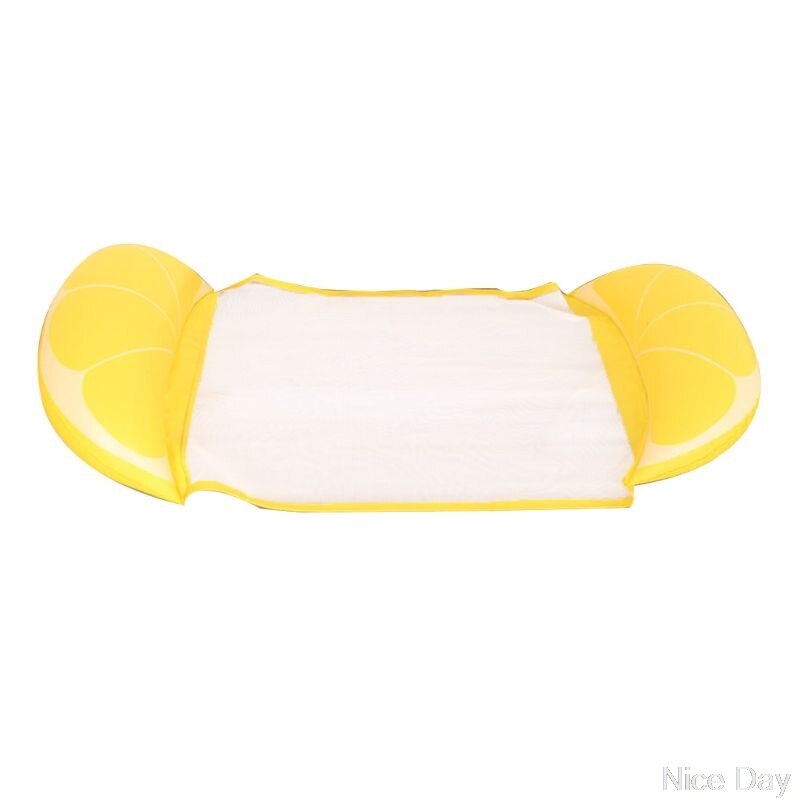 Pool Lounger Float Hammock Inflatable Rafts Swimming Pool Air Floating Chair K43E: yellow2