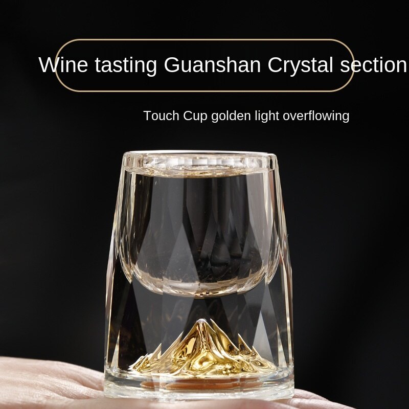 Bicchiere in cristallo cena in famiglia lamina d'oro spirito vetro Tequila/Vodka/cinese Moutai proiettile bicchiere sbarra forniture per feste