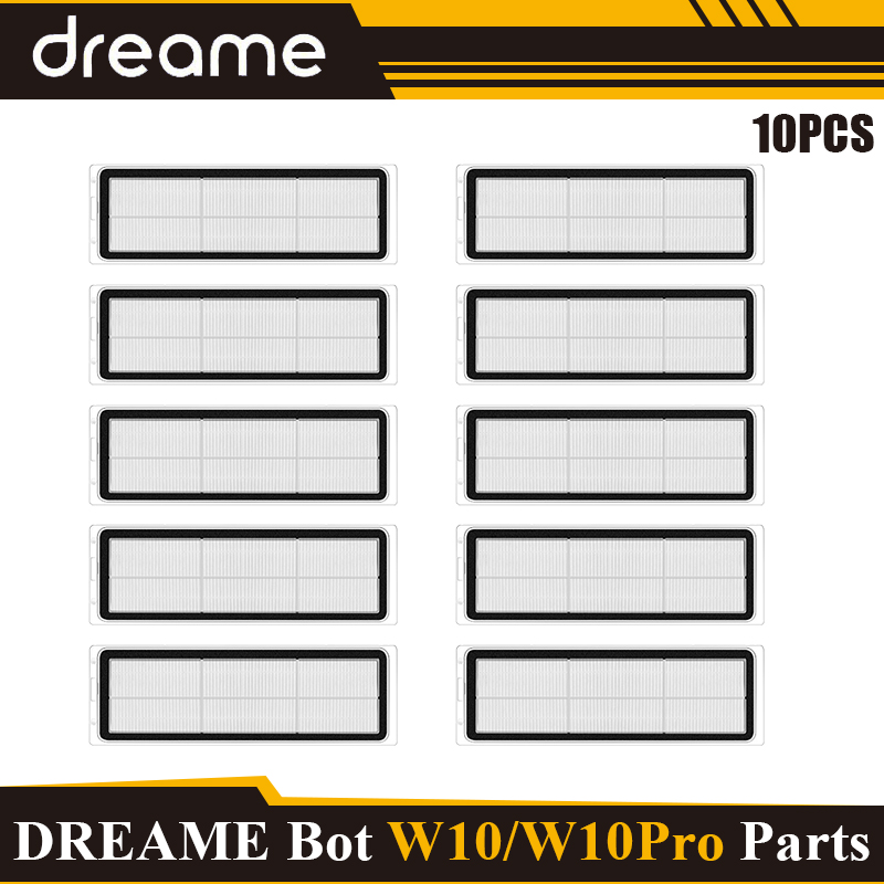 For Dreame Bot W10/W10 PRO Robot Vacuum Cleaner Spare Parts Washable Main Brush HEPA Mop Filter Replacement Parts: army green