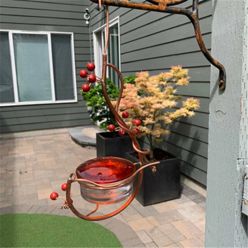 Courtyard Hanging Bird Feeder Hummingbird Feeder Metal Bracket Bird Feeder Bird Cage Pet Accessories