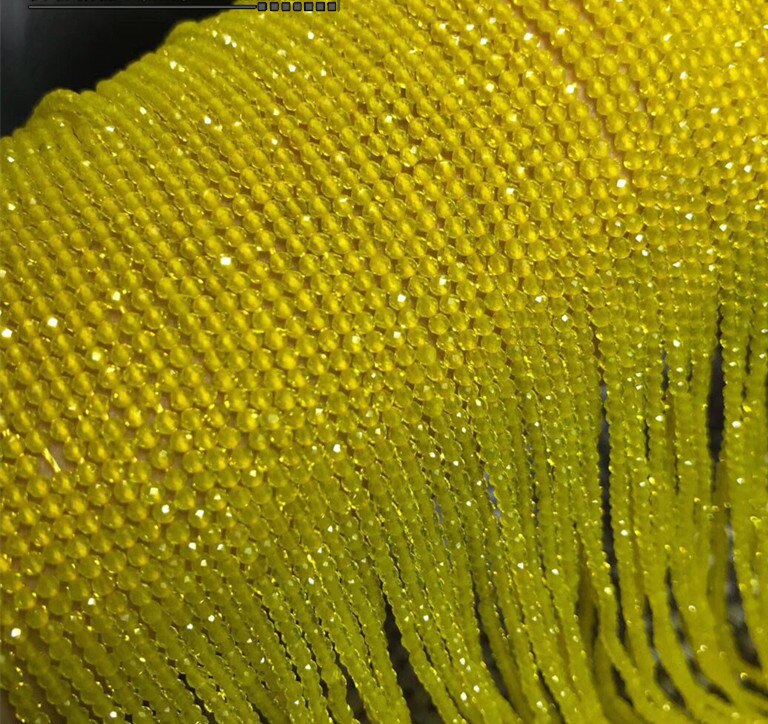 loose beads yellow spinel round faceted 2mm 14" for DIY jewelry making FPPJ beads nature gem stone