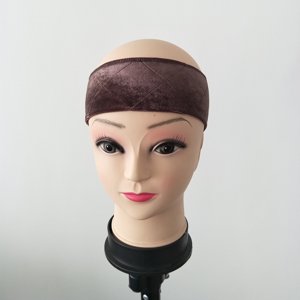 bruin antislip verstelbare pruik grip band holding uw pruik, hoed of sjaal met comfort gevoel