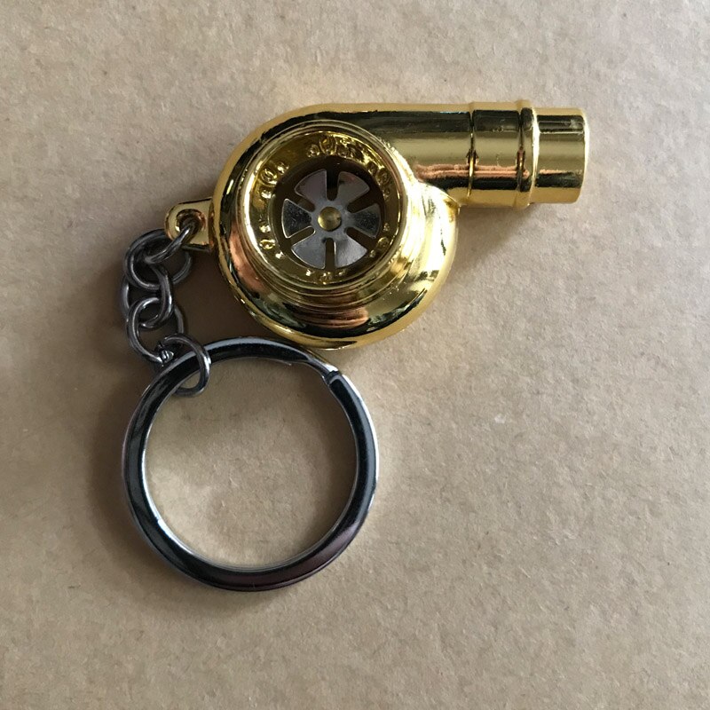 Turbo Keychain Auto Turbolader Schlüsselring Mini Schlüsselring Aktivität freundlicher Schmuckstücke Auto schlüsselring Auto keychain Auto Styling: Gold