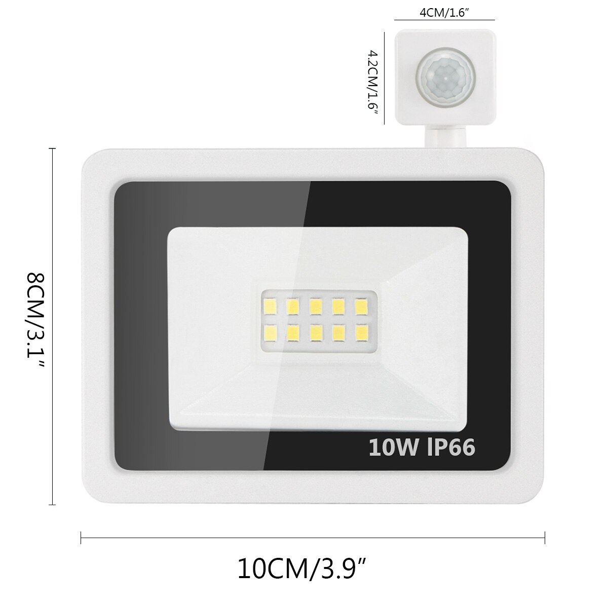LED Floodlight Motion Sensor 10/30/50/100w IP66 Waterproof Outdoor Security Light Daylight Flood Light Wall Light For Garden