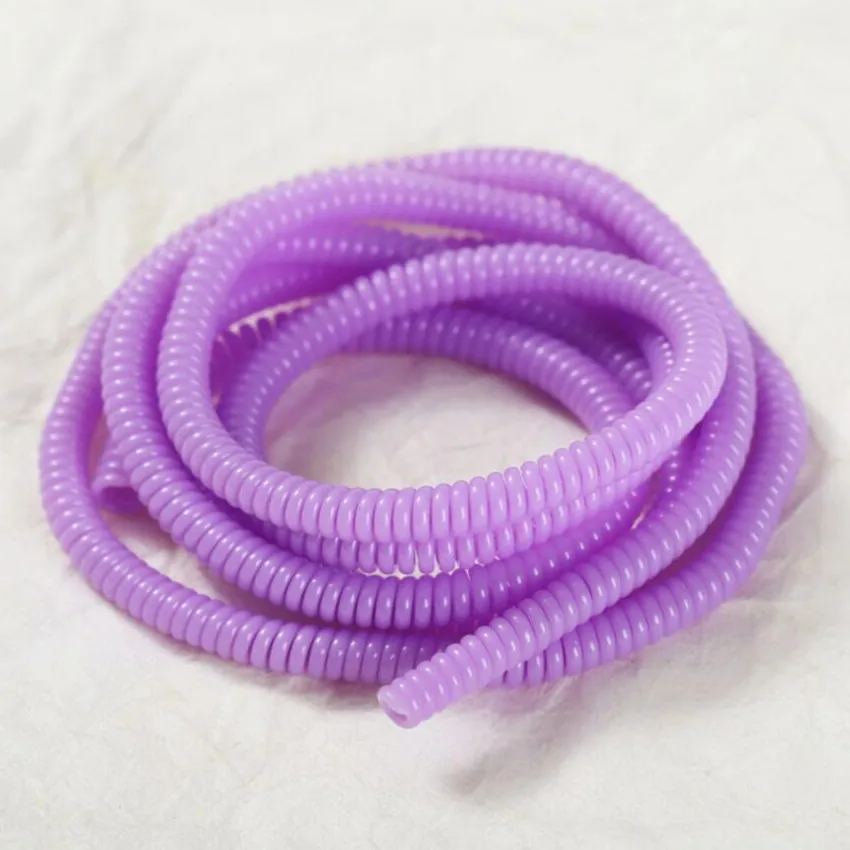 Soporte de Cable sólido de 60CM, Protector de Cable en espiral de TPU, organizador para el hogar: Rosa