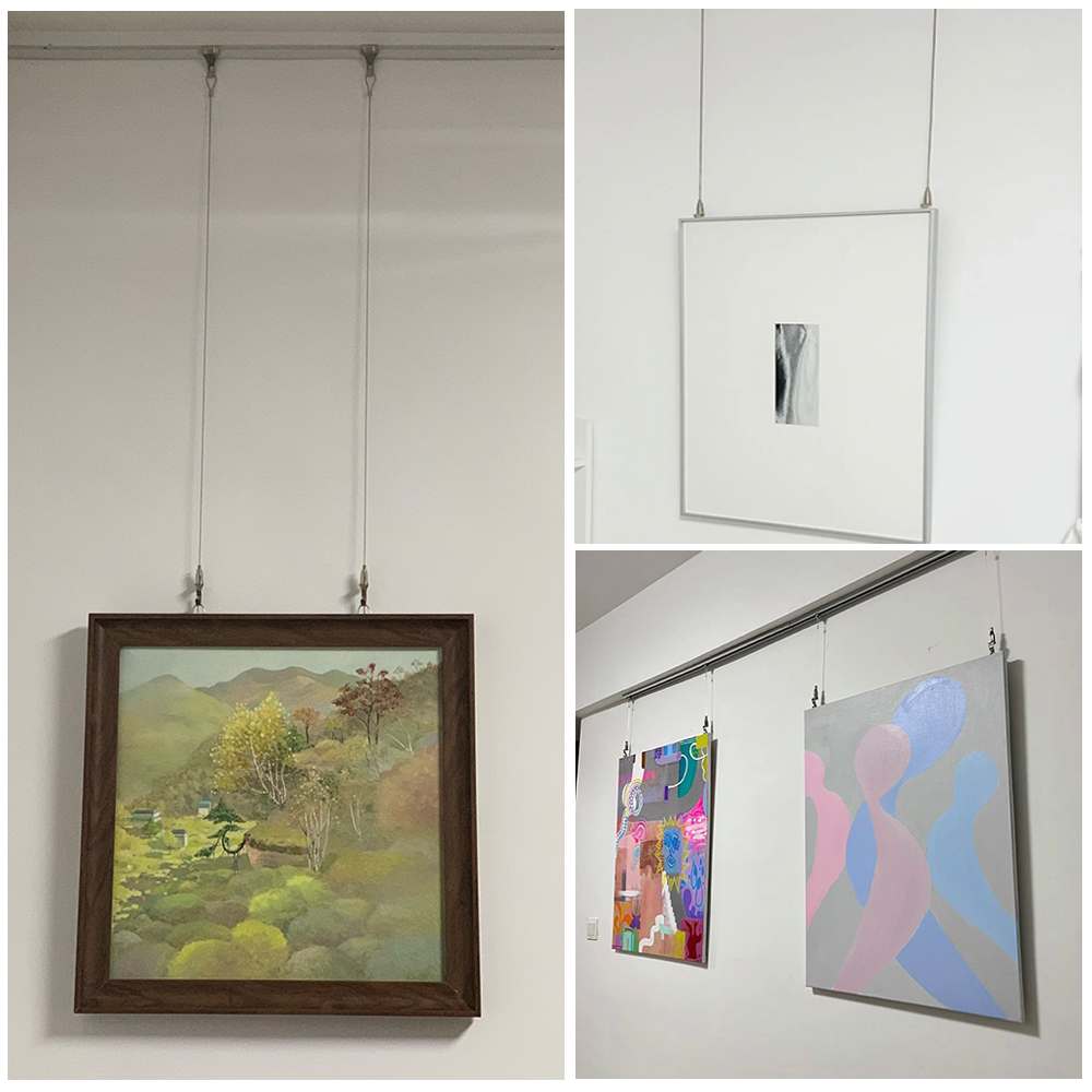 5/10/20 stk. justerbare vægkroge ophæng til billedophæng, kunstgalleri, malerikrog, holdbar udstillingskrog, stålwiretilbehør