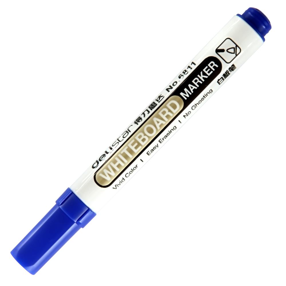 1Pc Deli 2Mm Whiteboard Markers Pennen Wissen Office School Supply Briefpapier Markeerstift Tekening Schrijven Graffiti 3 kleuren: BLue