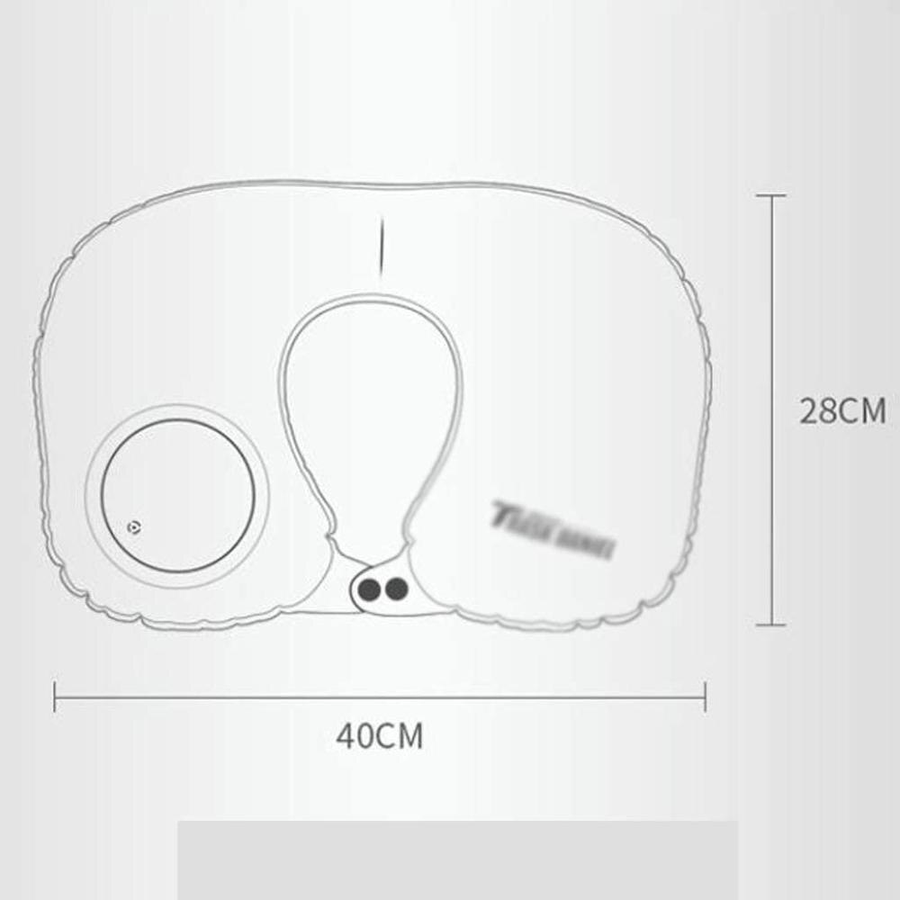 U-Shape Automatic Press Inflatable Travel Pillow Neck Pillow Inflatable Pillows Neck Cushion Travel Headrest Folding Portable