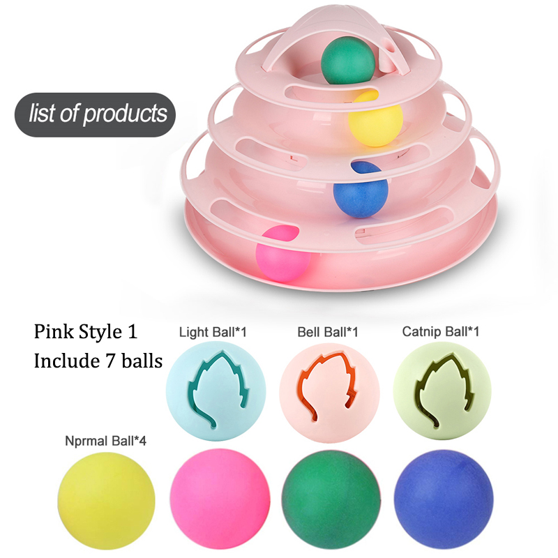 Animaux chat jouets interactif piste balle jouet chats amusant chat jeu Intelligence disque chat pour jouet balles pour Traning: G227899A