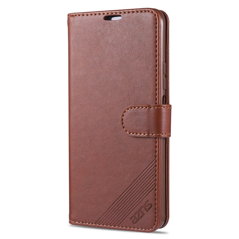 per Honor X10 Max custodia portafoglio coperchio per telefono Flip TPU libro coperchio per telefono conchiglia carta Capa protettore per Honor X10 Max: Di colore Marrone scuro
