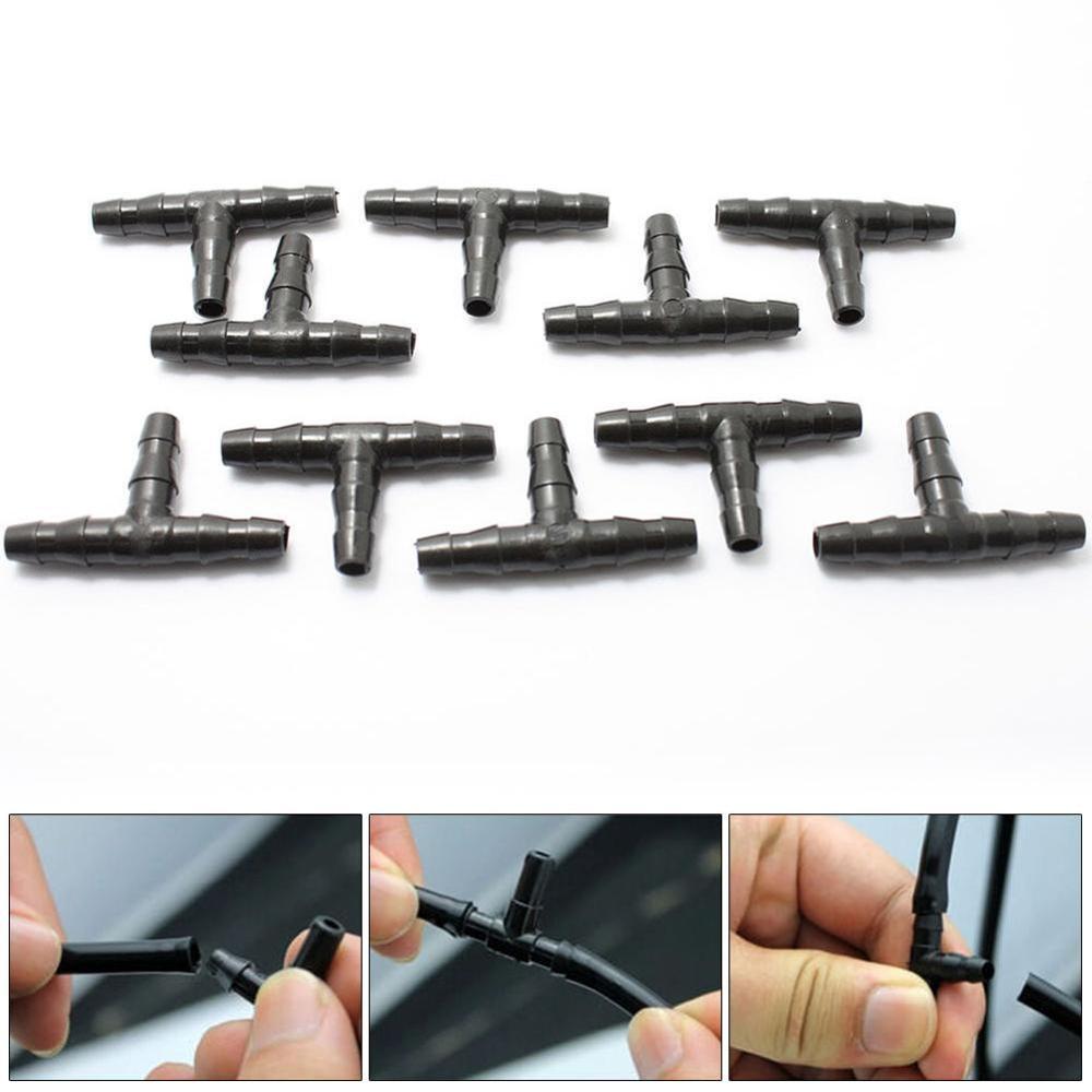 20 unidades espiga para manguera Conector en T conector para riego de césped de 1/4 pulgadas conector para riego de manguera de jardín de 4/7mm