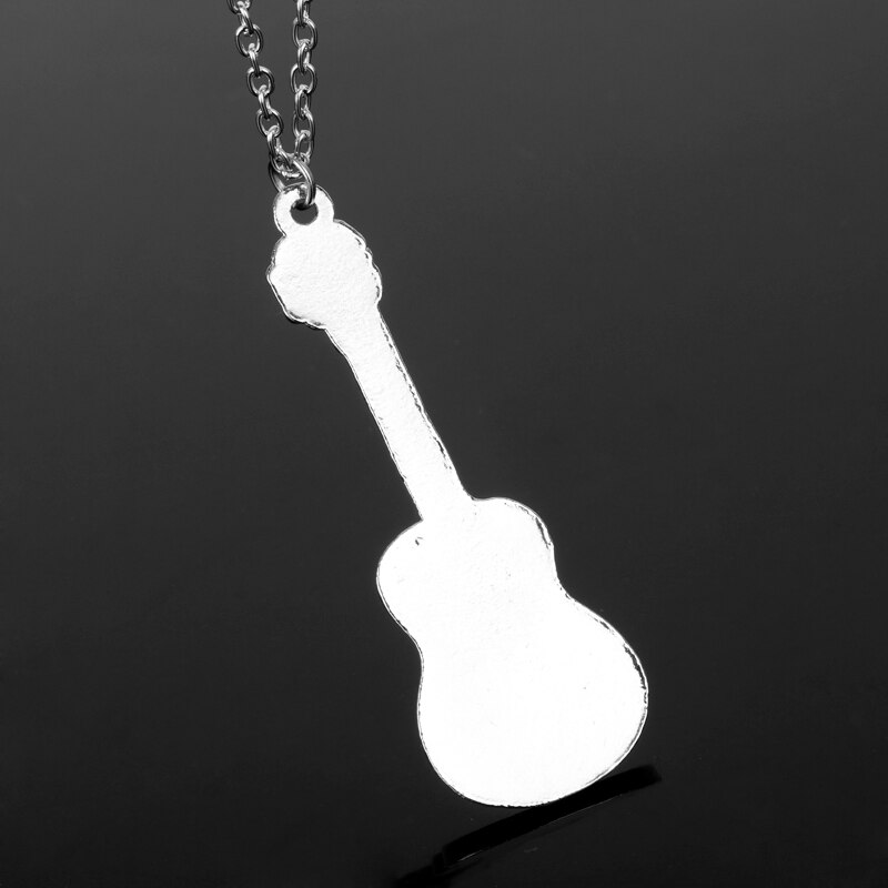 Collier chaîne avec pendentif guitare pour hommes et femmes, bijoux à la