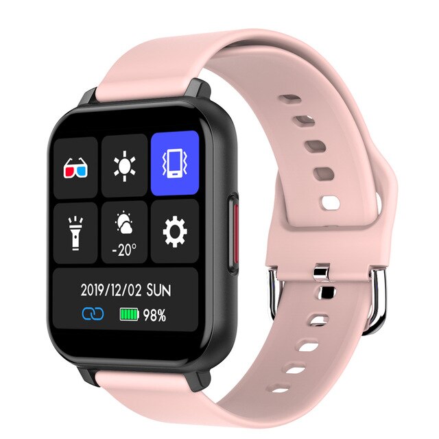 T82 Slimme Horloge 1.55 Inch Full Touch Screen Sport Fitness Smartwatch Mannen Vrouwen Hartslag Bloeddruk Horloge: pink
