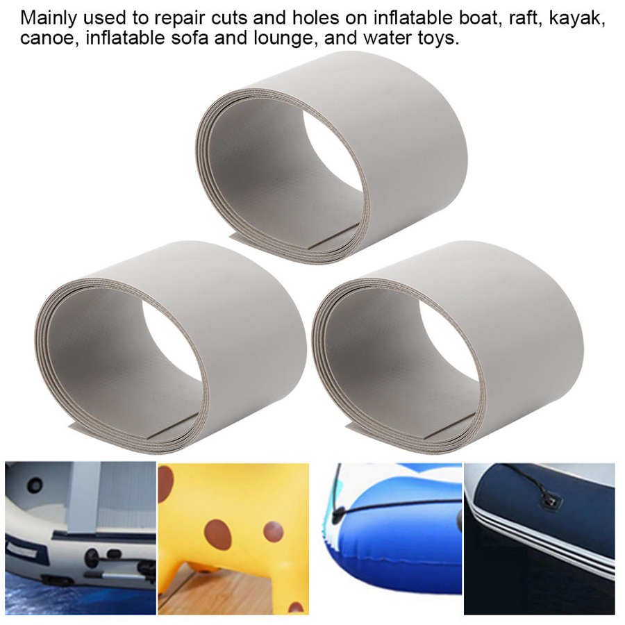 50*1000mm 3pcs Inflatable Boats Kayak Repair Patch Special Air Bed Dinghy Damaged Leaking Hole PVC Repair Patch Kit