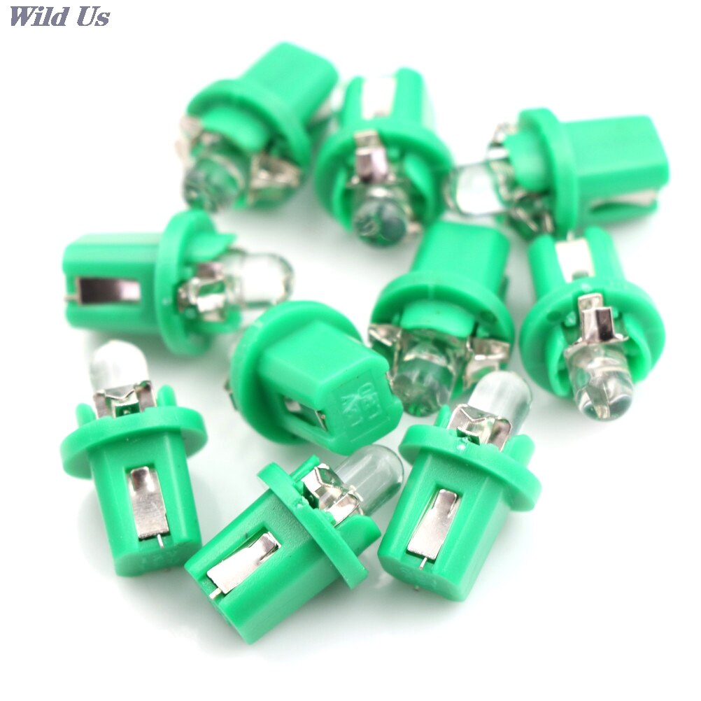 10 stk / parti flerfarvet  t5 b8.5d b8.5 smd førte billysbiler lysemitterende diode instrument instrumentbræt lyspærerdc 12 v