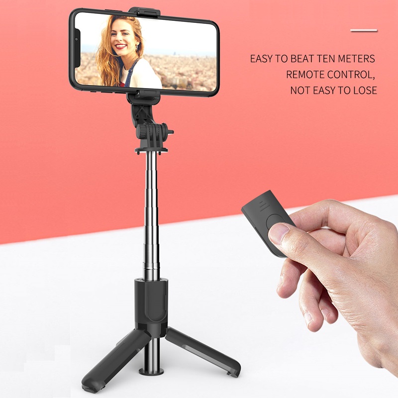 Selfie Mobile Phone Holder Mini Tripod Bracket Monopod Collapsible With Wireless bluetooth shutter For Android/IOS Smartphone