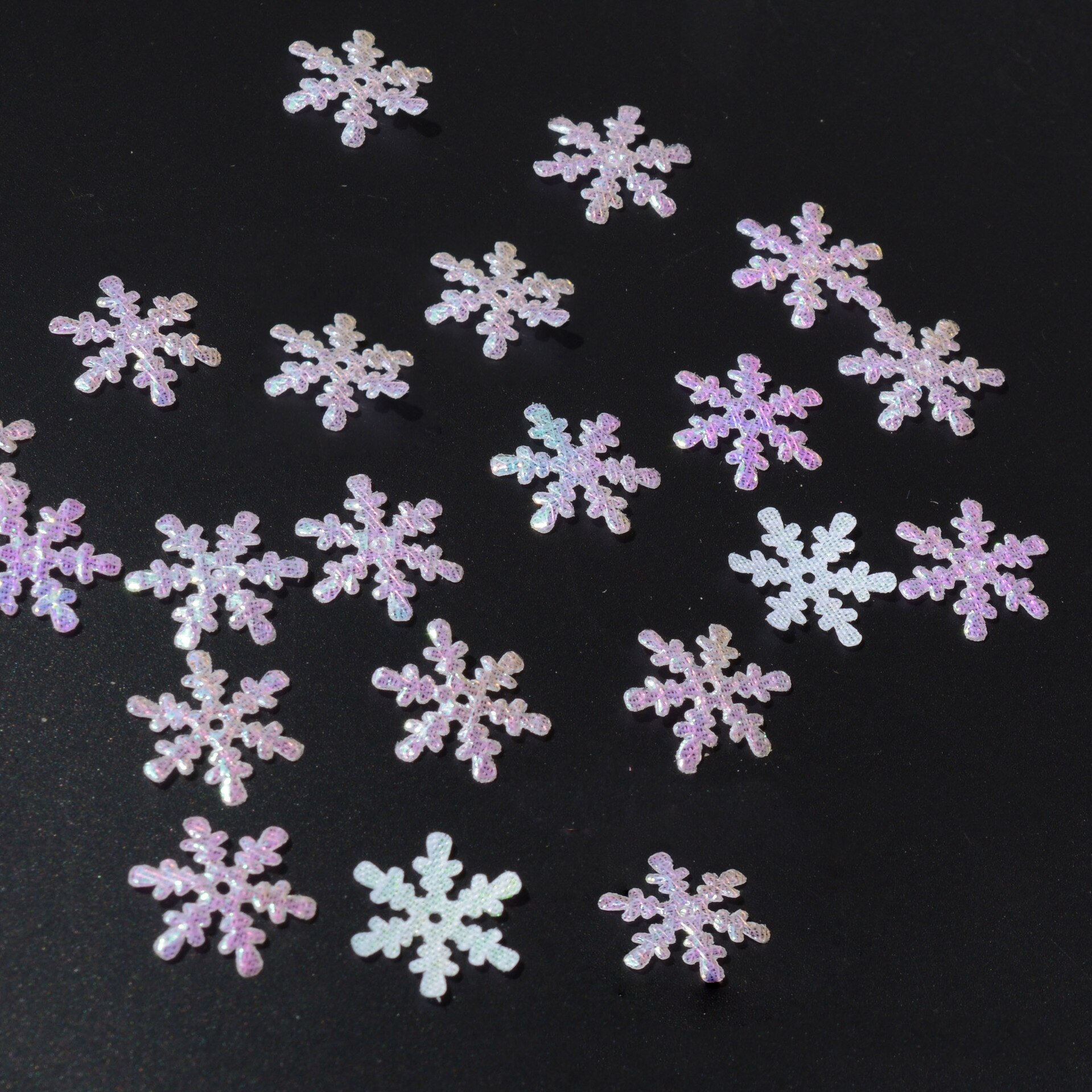500 stk 25mm kunstige jule snefnug bord konfetti klud sne kort konfetti gør julepynt tilbehør dekor