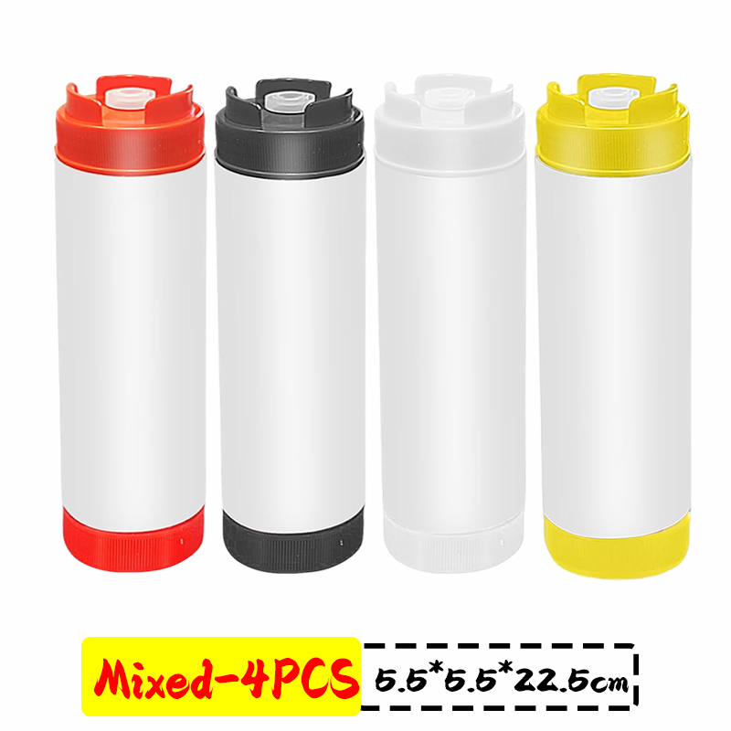 16oz Double Head Squeeze Bottle Large Capacity Squeeze Sauce Bottle Ketchup Salad Honey Dispenser BBQ Oil Bottles Kitchen Gadget: Chocolate