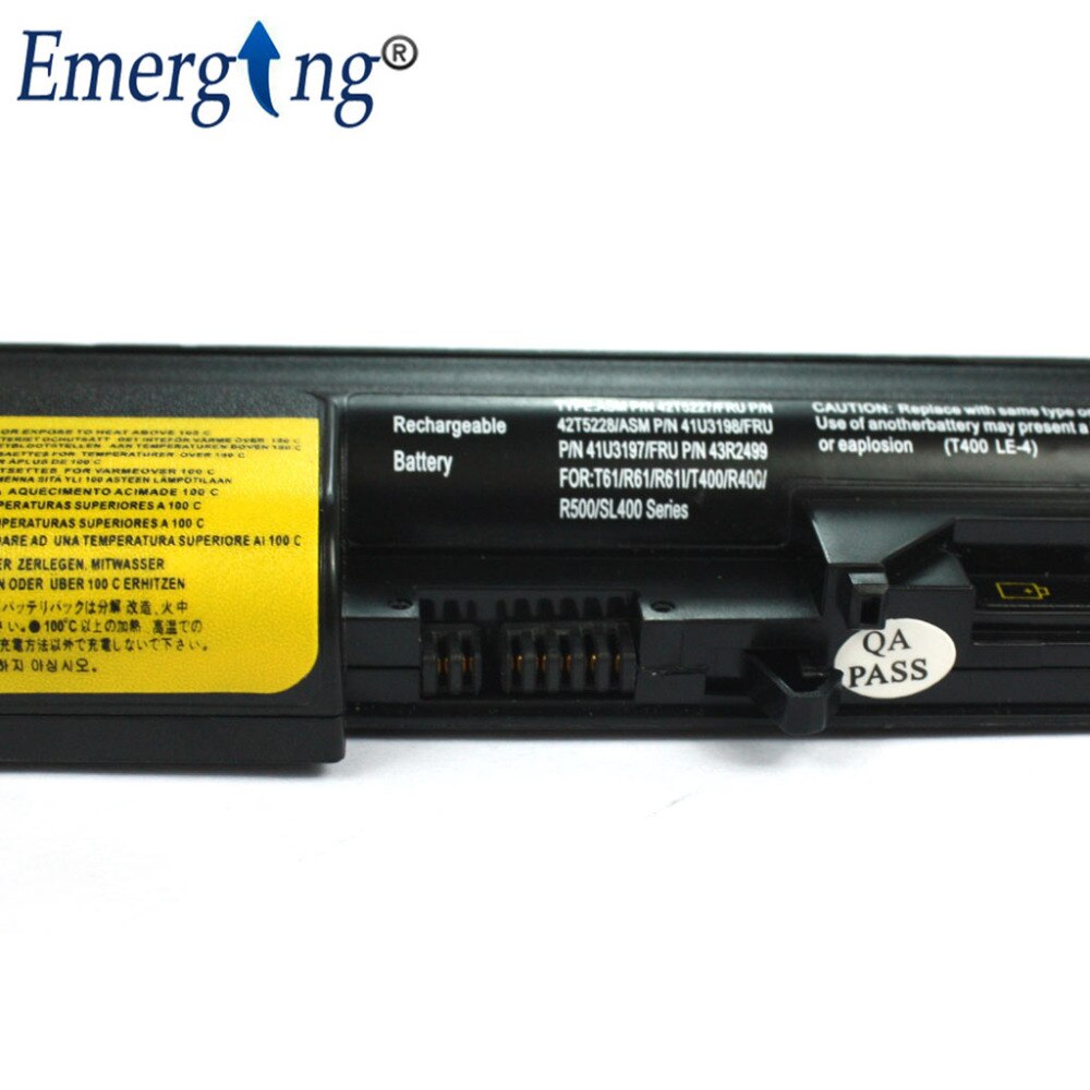 4Cells Laptop Battery for lenovo IBM Thinkpad T61 R400 R61 R61i T400 41U3197 42T5228