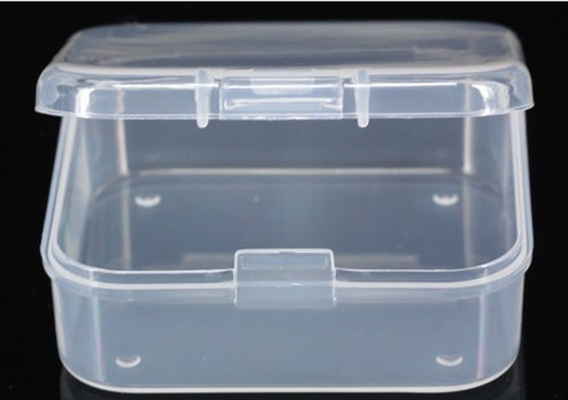 Caja de plástico pequeña con tapa transparente de 4 tamaños para guardar piezas y herramientas, caja para presentación de joyas, caja de tornillo, contenedor de cuentas,