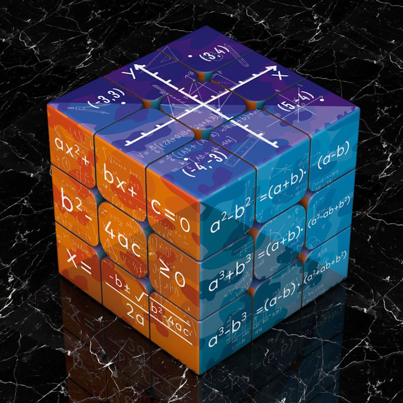 Cube magique 3x3x3, tableau périodique chimique, physique, Puzzle 3x3, pour étudiants, formule mathématique, jouet d'apprentissage éducatif pour enfants: green