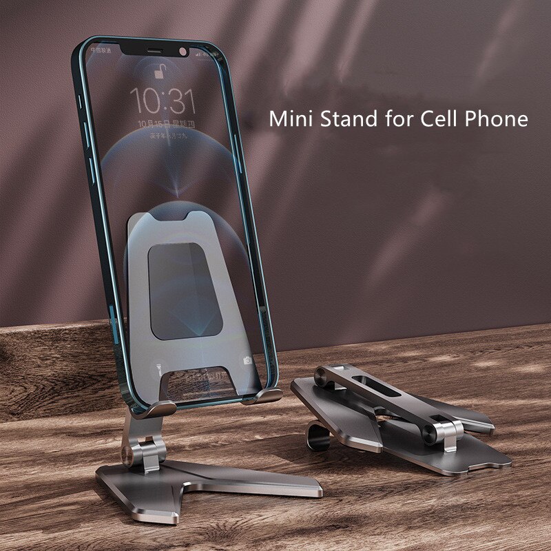 Tablet Stand Tablet Accessories, Dual Axis Adjustable Lazy Phone&amp;Tablet Bracket, Foldable Portable Phone Stand for iPad iPhone: for Phone -Gray