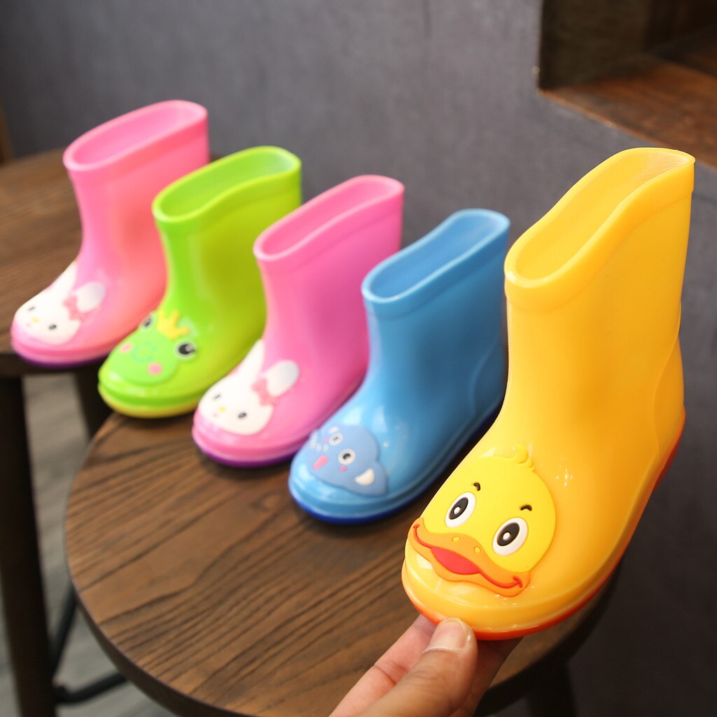 Classic Children's Shoes PVC Rubber Kids Baby Cartoon Shoes Children's Water Shoes Waterproof Rain Boot Galoshes